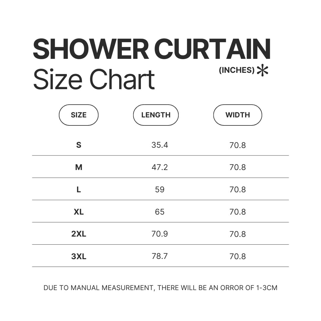 Shower Curtain Size Chart - Hellsing Merch