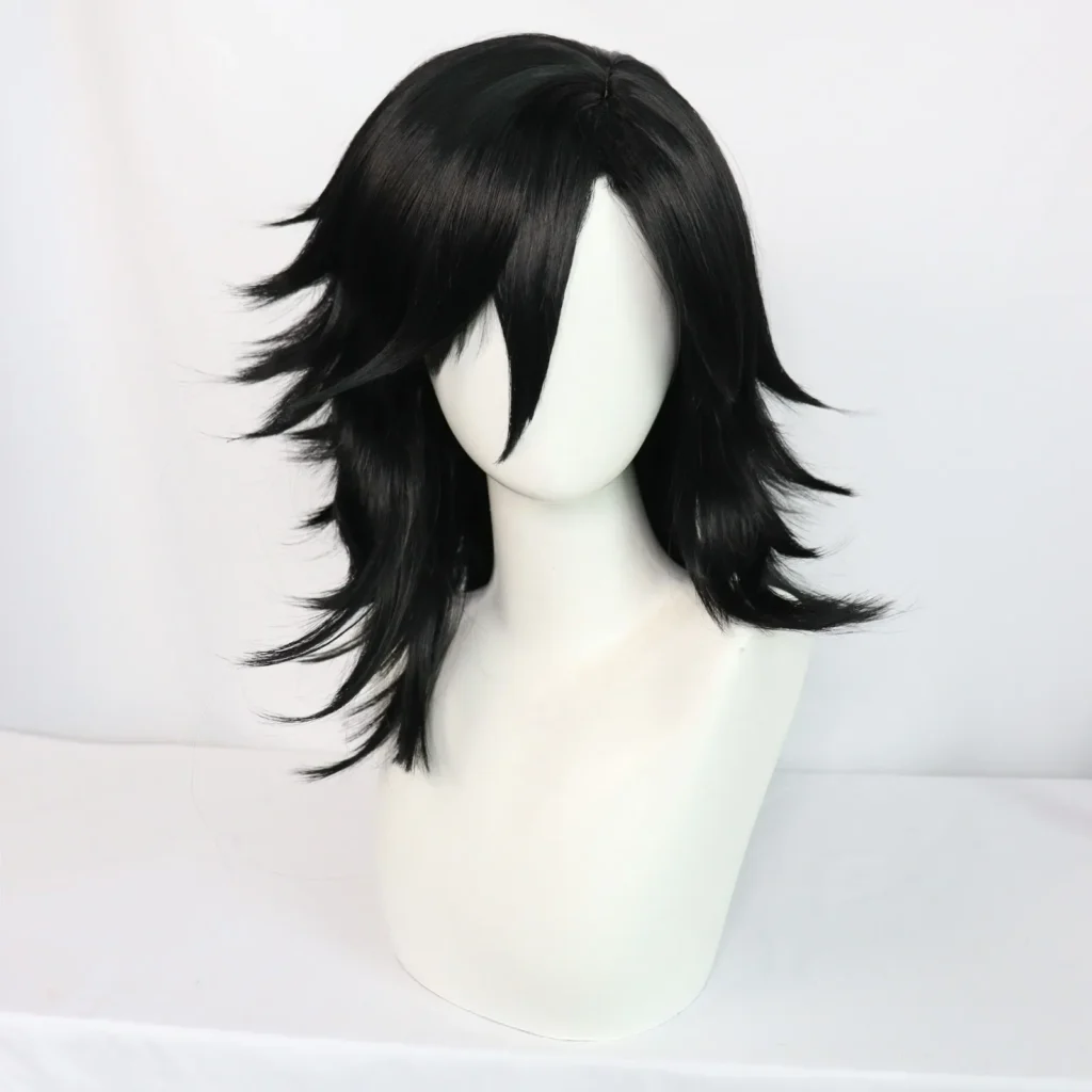 Hellsing Alucard Red Trench Cosplay with Wig – Vampire Black Synthetic Hair - Image 2