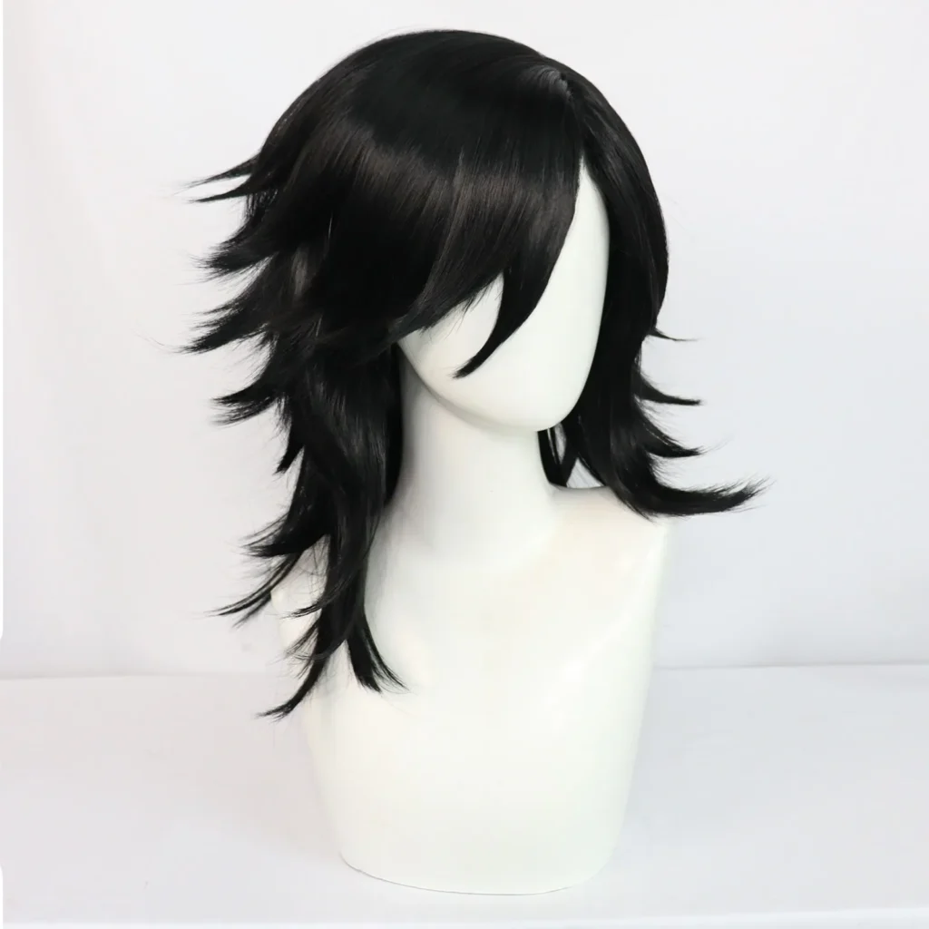 Hellsing Alucard Red Trench Cosplay with Wig – Vampire Black Synthetic Hair - Image 3
