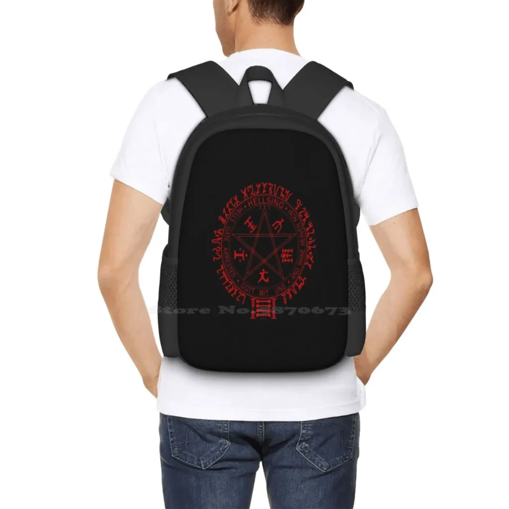 Hellsing Insignia - Red Hot Sale Schoolbag Backpack - Image 5