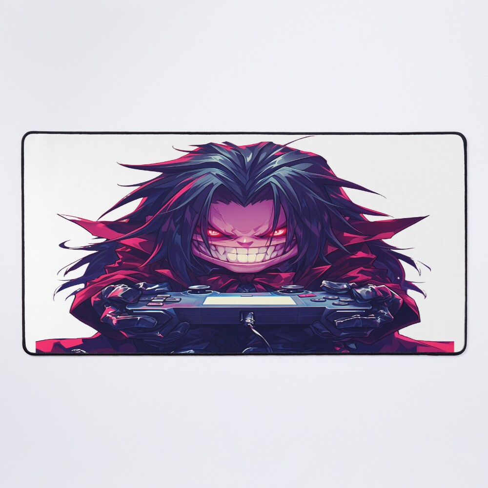 Cute Alucard Chibi Gaming Controller Hellsing Anime Dark Fun Mouse Pad
